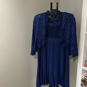 R & M Richards Blue Dress with Jacket